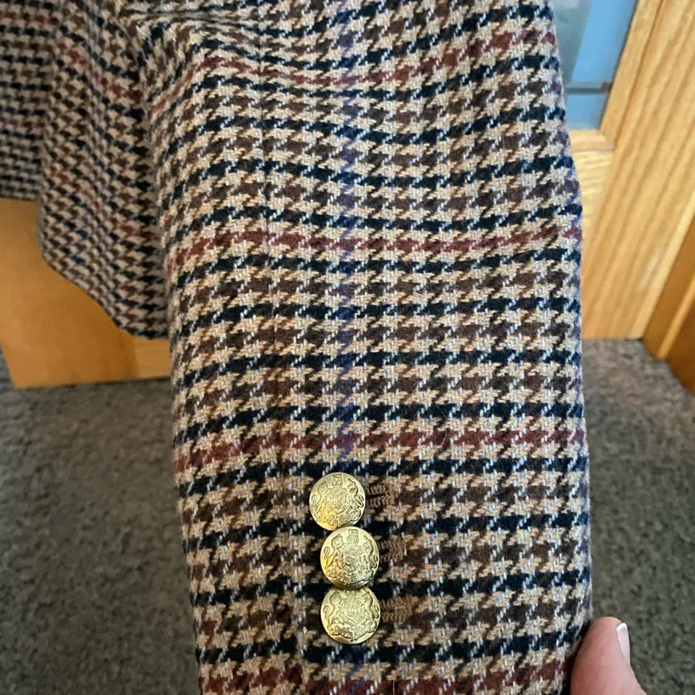J.Crew Brown Houndstooth Jacket - Picture 2 of 3